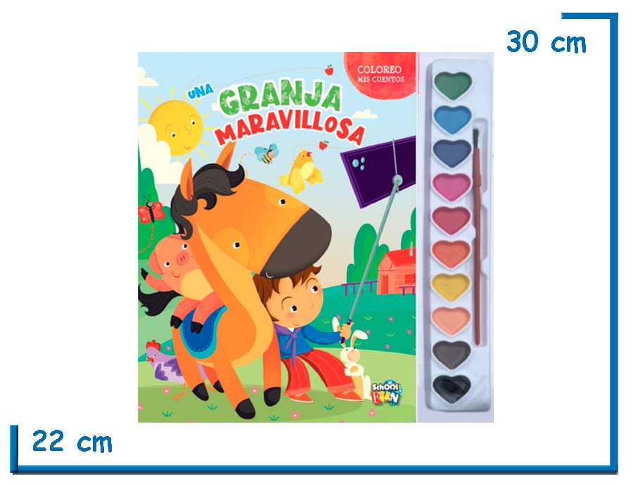 L.COLOREO MIS CUENTOS UNA GRANJA MARAVILLOSA CON ACUARELAS