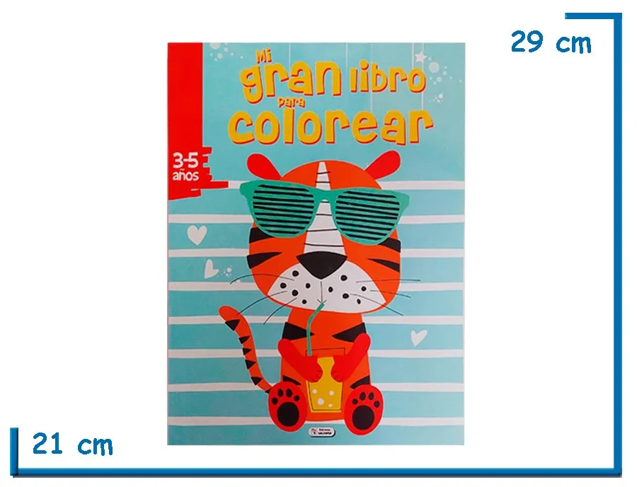 L.MI GRAN LIBRO PARA COLOREAR TIGRE 3-5 A¥OS