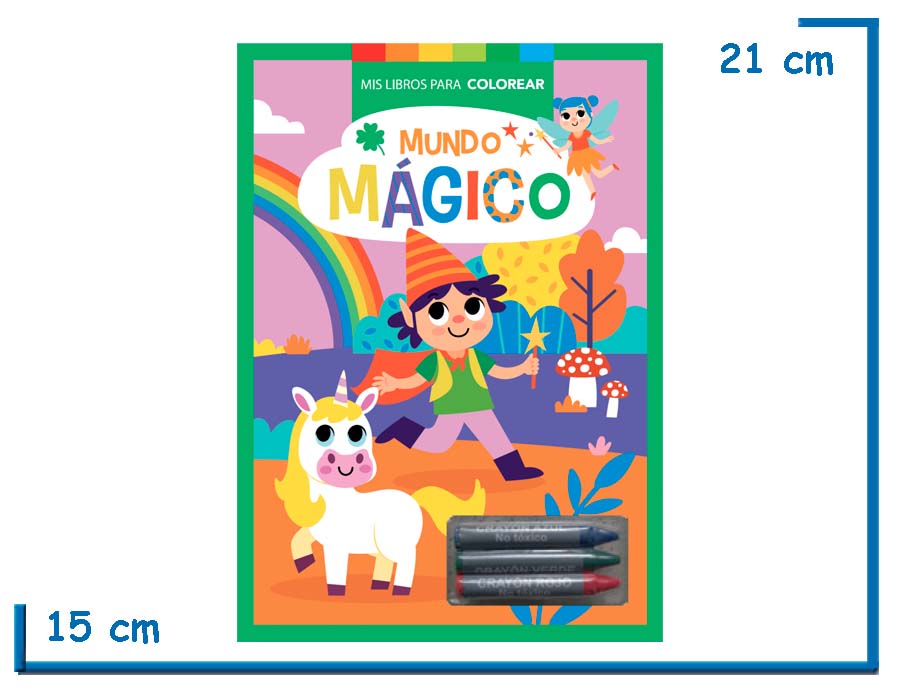 L.MIS LIBROS PARA COLOREAR MUNDO MAGICO CON CRAYONES