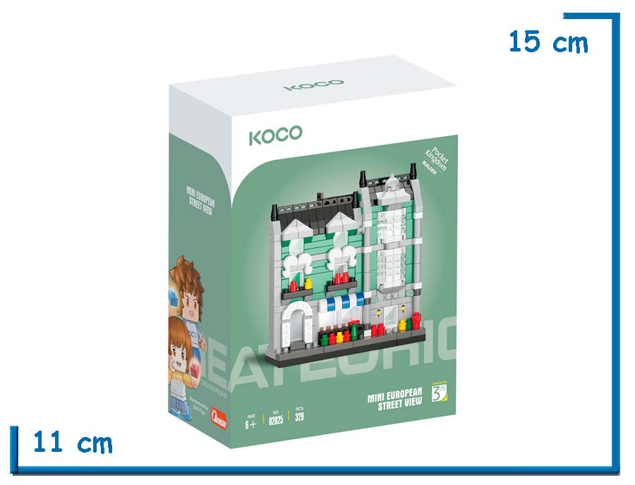 KOCO MINI EUROPEAN STREET VIEW GREEN GROCERY 329 PZS