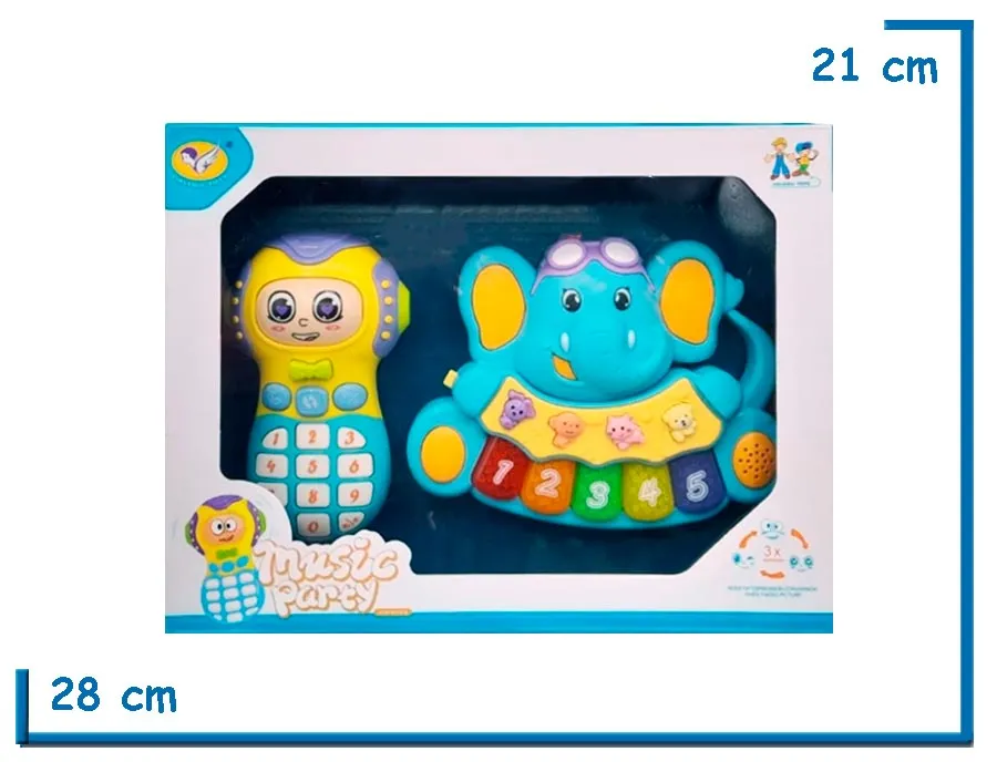 2X1 JIALEGU MUSIC PARTY TELEFONO Y ELEFANTE MUSICALES