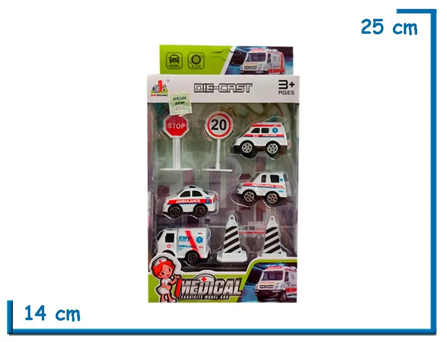 EXQUISITE MODEL CAR EMERGENCIAS SET
