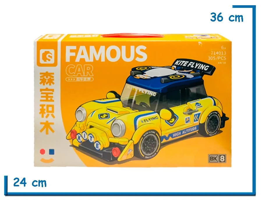 SEMBO BLOCK FAMOUS CAR 305 PZS AMARILLO 714013