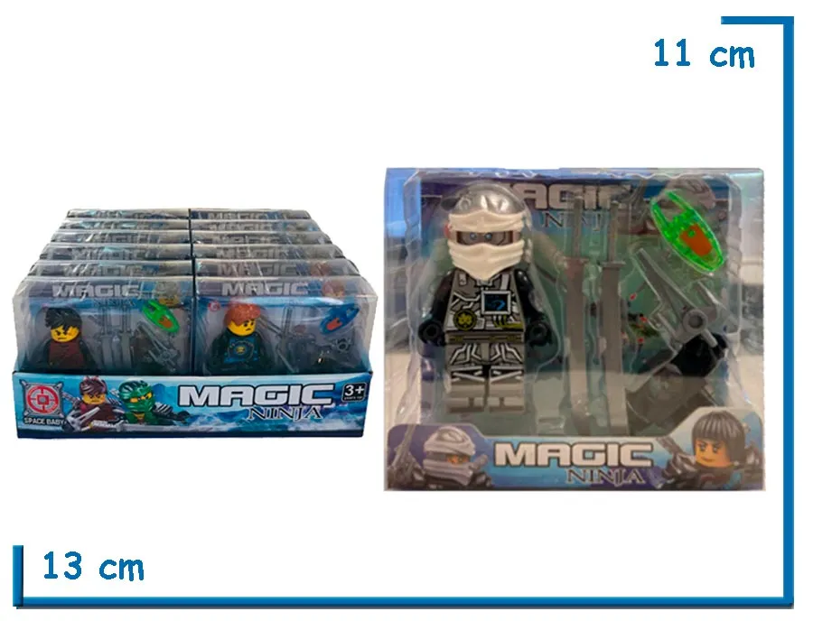 MAGIC NINJA BLANCO FIGURA CON ACCESORIOS