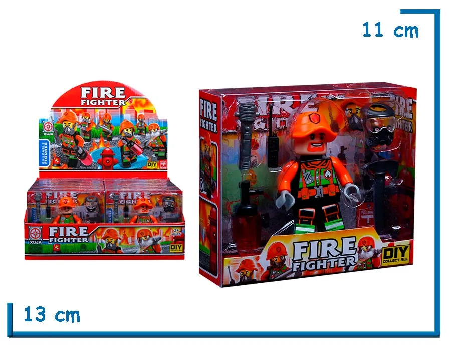 FIRE FIGHTER FIGURA BARBA CANDADO CON ACCESORIOS