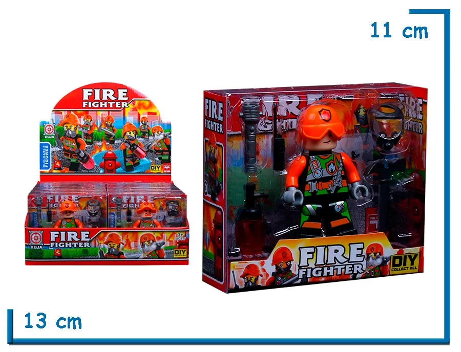FIRE FIGHTER FIGURA CARA RASPADA CON ACCESORIOS