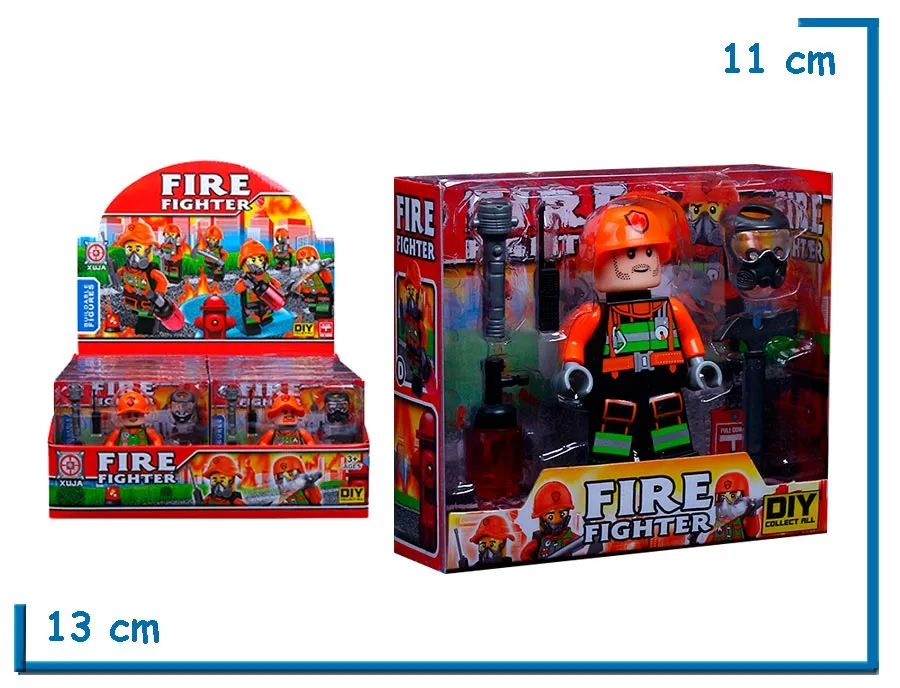 FIRE FIGHTER RESCUE FIGURA PATILLAS Y BIGOTE CON ACCESORIOS