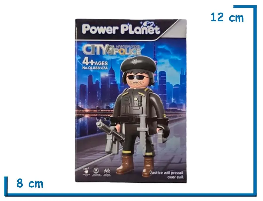 POWER PLANET CITY POLICE 67A FIGURA CON ACCESORIOS