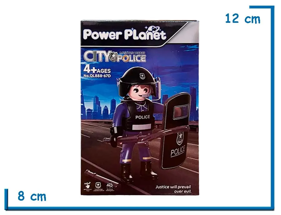 POWER PLANET CITY POLICE 67D FIGURA CON ACCESORIOS