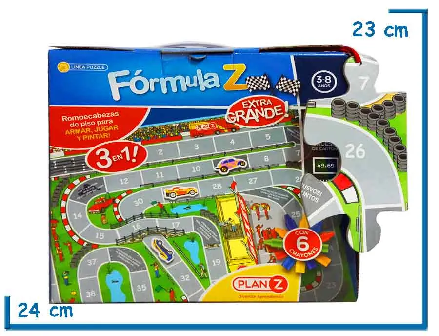 PUZZLE GIGANTE FORMULA Z 3 EN 1 EN CAJA