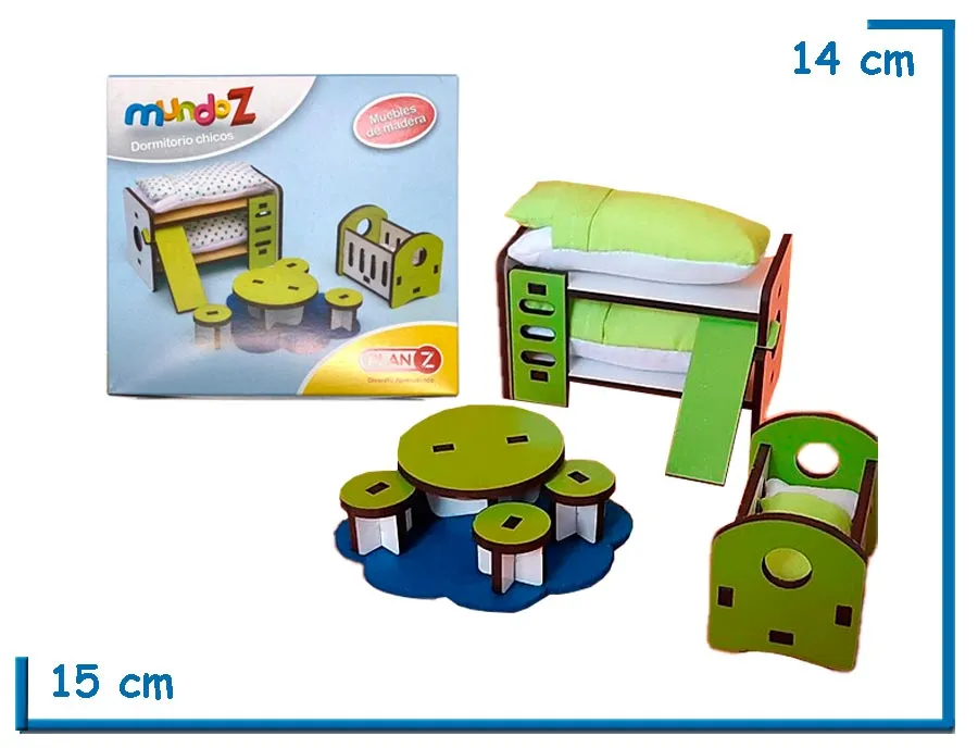 MUNDO Z DORMITORIO CHICOS MUEBLES DE MADERA