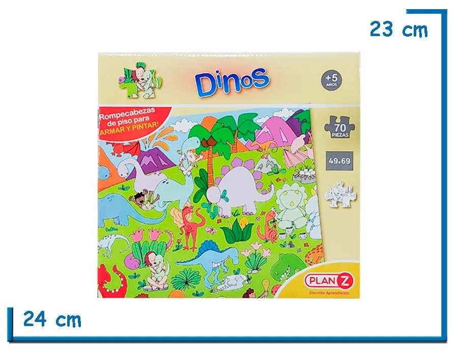 PUZZLE GIGANTE DINOS 70 PZS MEDIANAS
