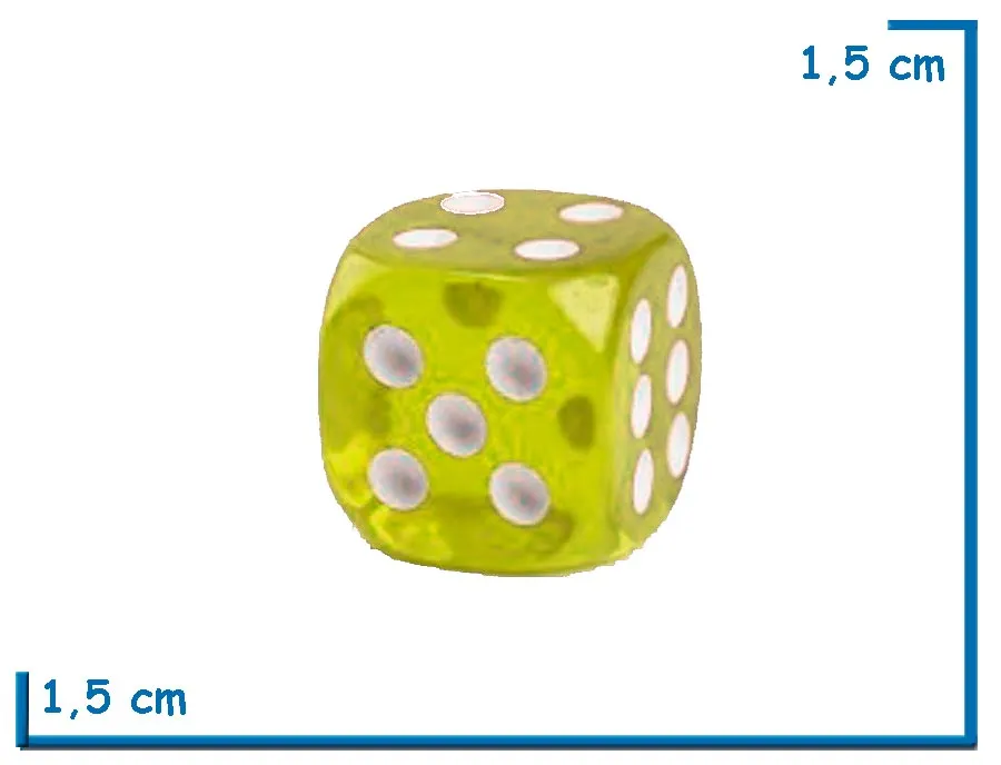DADO 15MM ACRILICO AMARILLO