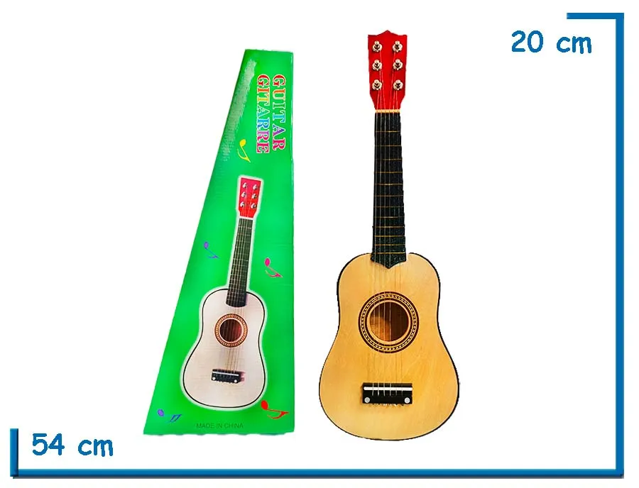 GUITARRA DE MADERA EN CAJA