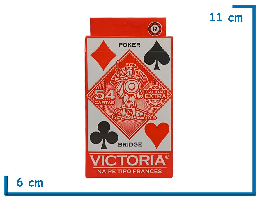 VICTORIA NAIPES TIPO FRANCES X54 CAJA ROJA