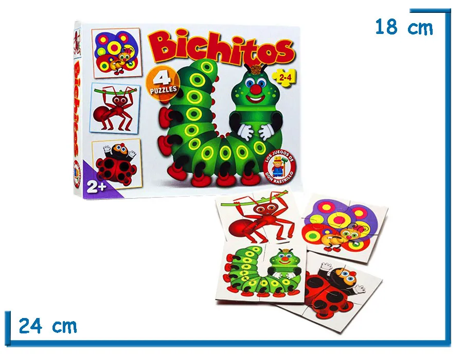 BICHITOS 4 PUZZLES DON RASTRILLO