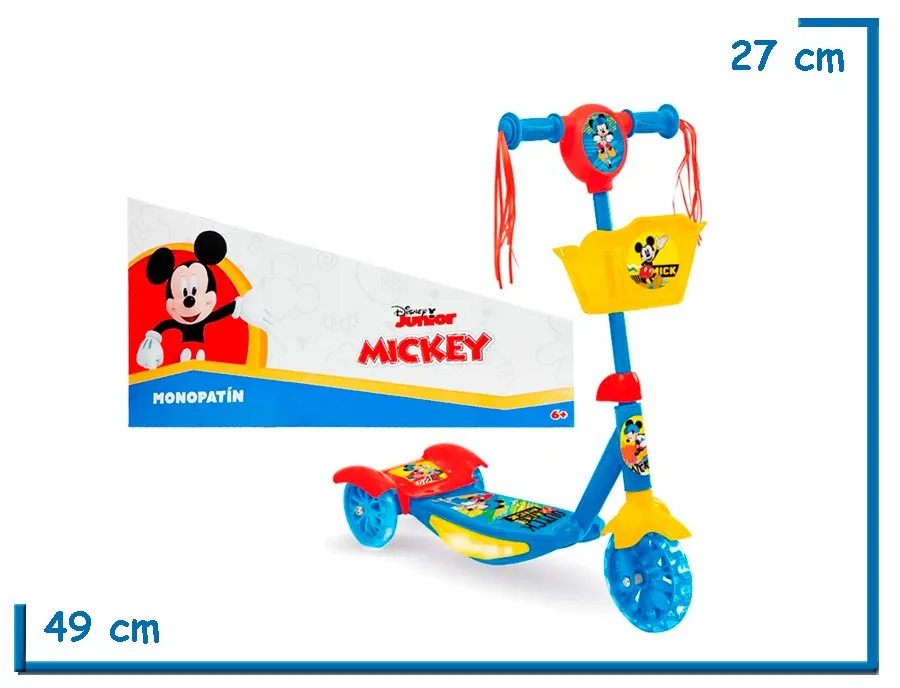 MICKEY MONOPATIN 3 RUEDAS LUZ Y SONIDO