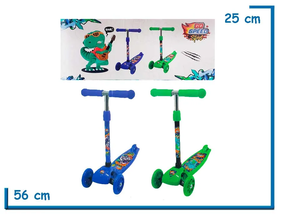 GO SPEED STREET MONOPATIN PLEGABLE DINO ASTRONAUTA SURTIDO