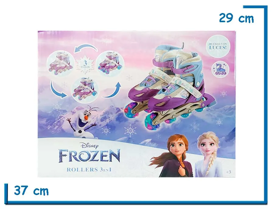 FROZEN ROLLERS 3 EN 1 CON LUCES TALLE M 34-37