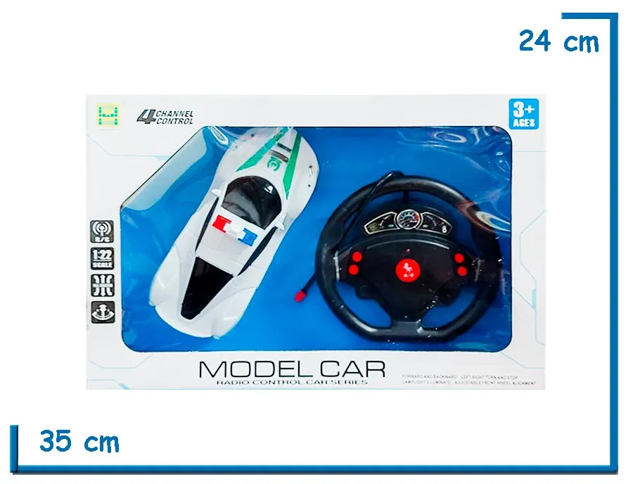MODEL CAR AUTO POLICIA BLANCO RC