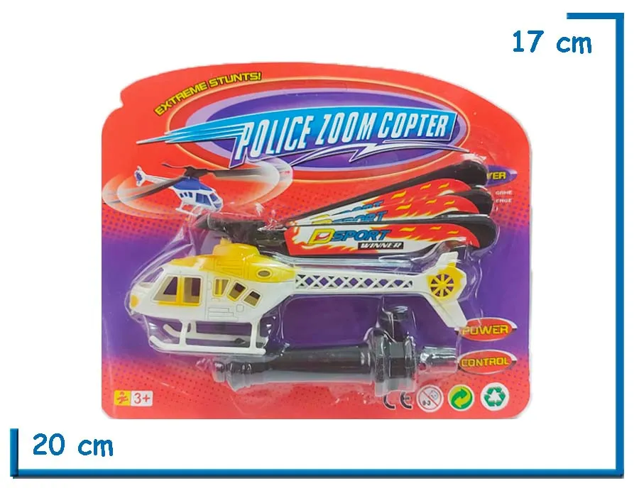 POLICE ZOOM COPTER AMARILLO HELICOPTERO LANZADOR