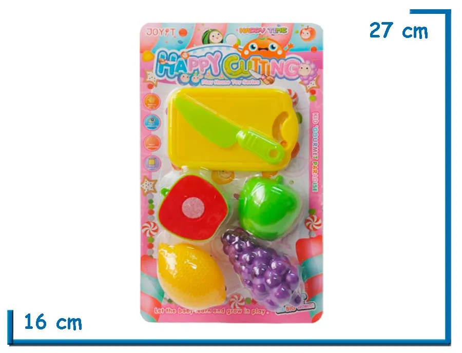 HAPPY CUTTING SET DE FRUTAS Y TABLA PARA CORTAR