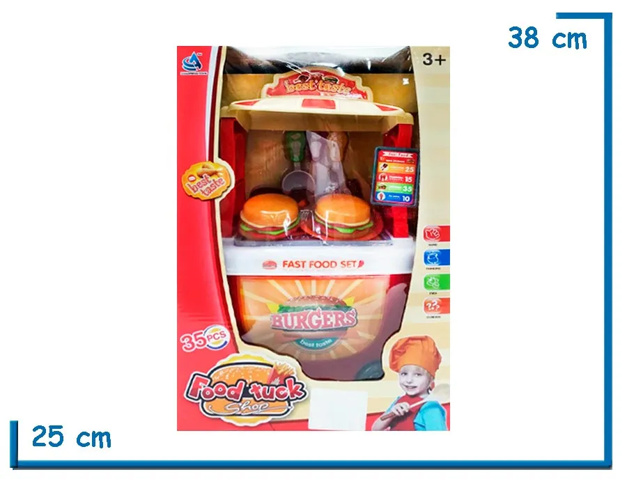 FOOD TUCK SHOP FAST FOOD SET HAMBURGUESERIA