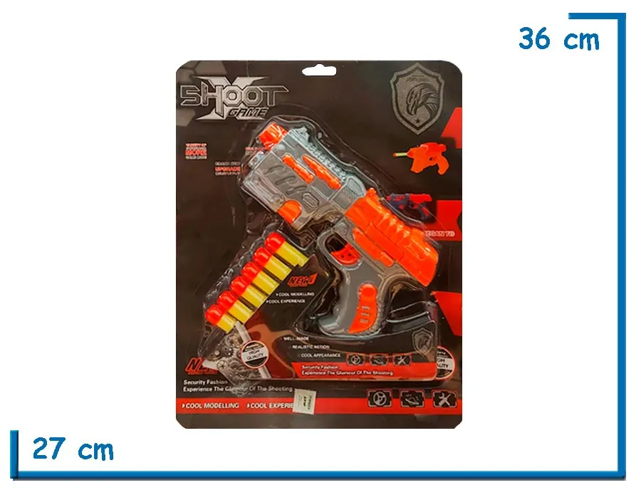 X SHOOT GAME PISTOLA LANZA DARDOS