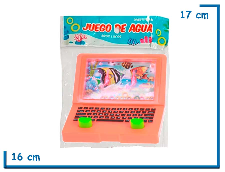 JUEGO DE AGUA AROS LOCOS LAPTOP NARANJA EN BOLSA