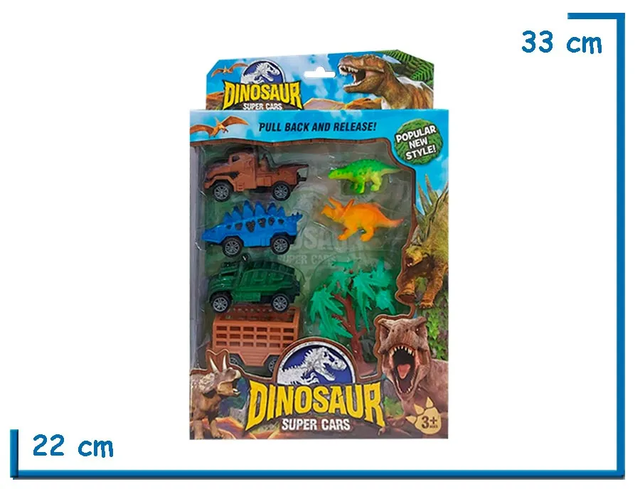 DINOSAUR SUPER CARS PLAYSET DINOSAURIOS Y VEHICULOS