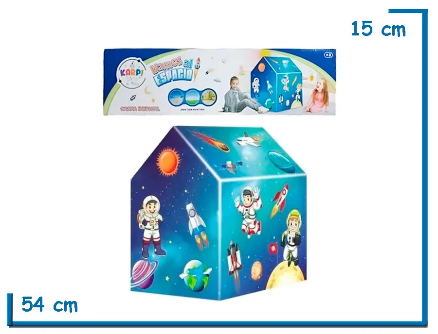 KARPI KIDS VAMOS AL ESPACIO CASITA CARPA INFANTIL 103X69X93 CM