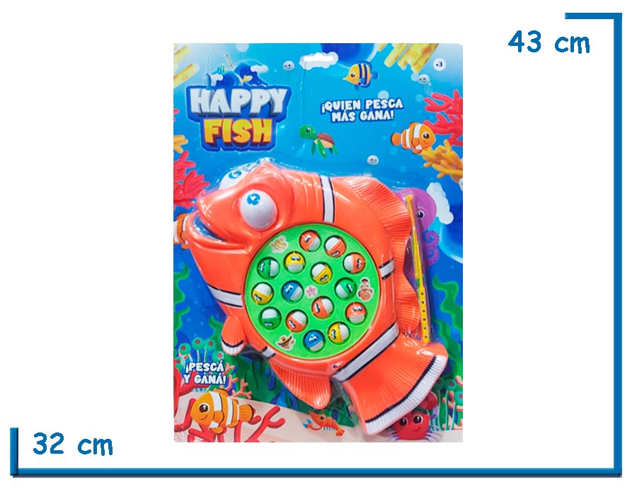 HAPPY FISH JUEGO DE PESCA A PILA PEZ PAYASO EN BLISTER