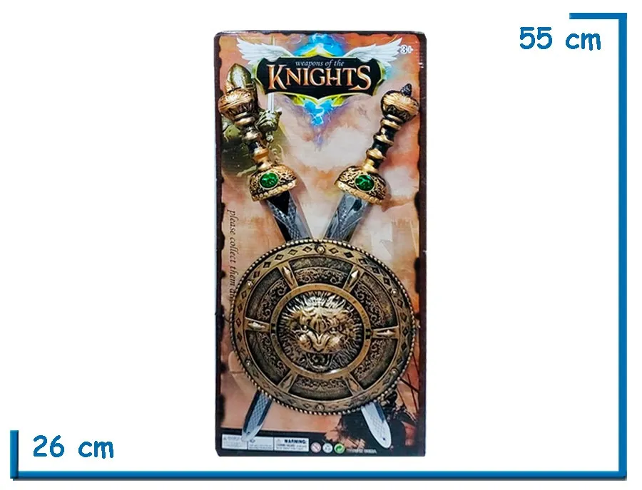 WOTK SET DE ESPADAS Y ESCUDO GLADIADOR