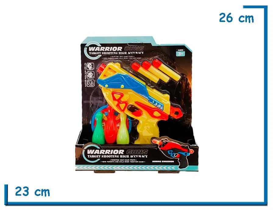 WARRIOR GUNS AMARILLA PISTOLA LANZA DARDOS
