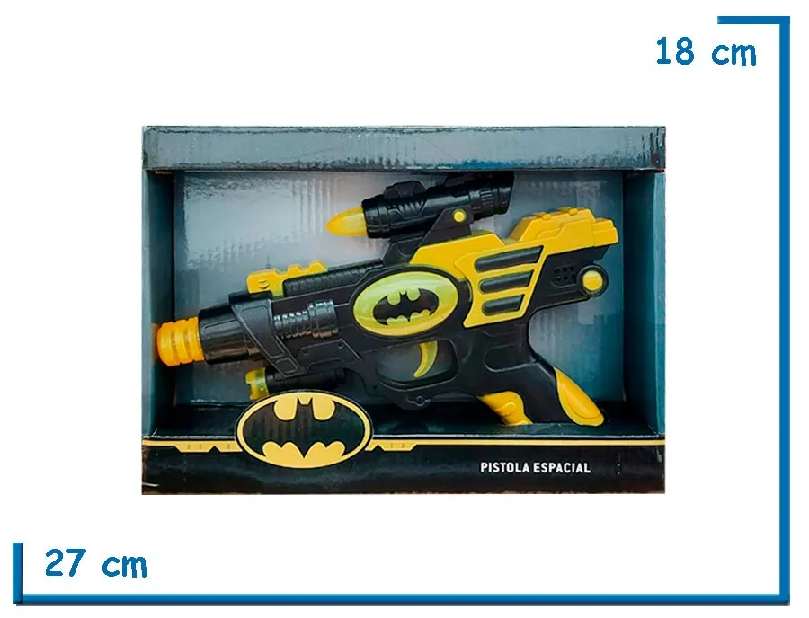 PISTOLA ESPACIAL MEDIANA BATMAN EN CAJA