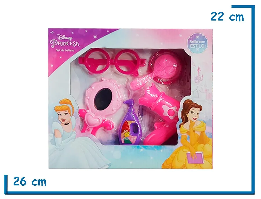 DISNEY PRINCESA SET DE BELLEZA CON SECADOR EN CAJA