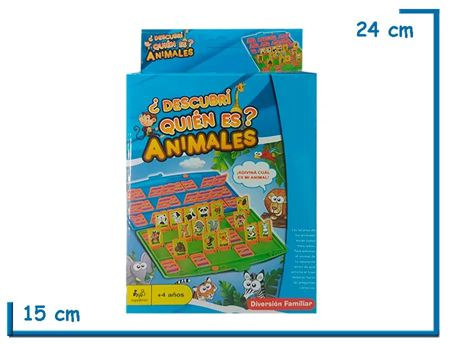 DESCUBRI QUIEN ES ANIMALES JUEGO DE MESA PORTATIL