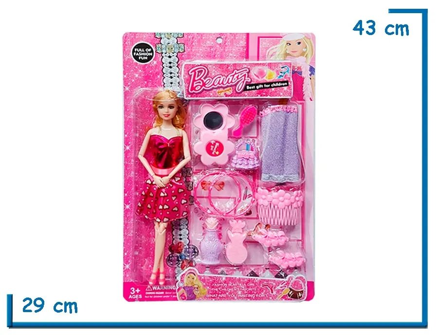BEAUTY BGFC MU¥ECA CON ACCESORIOS EN BLISTER