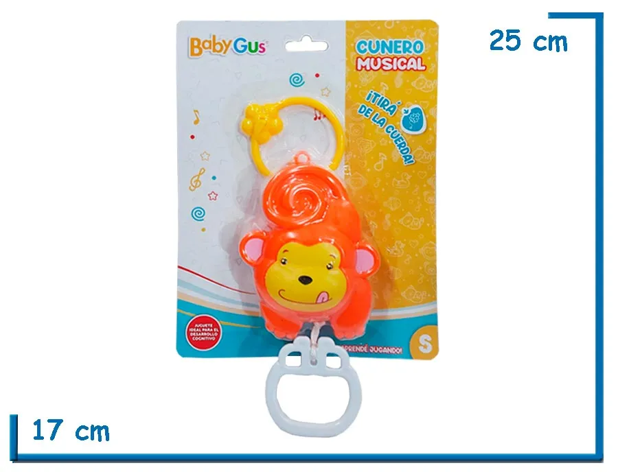 BABY GUS CUNERO MUSICAL MONITO EN BLISTER