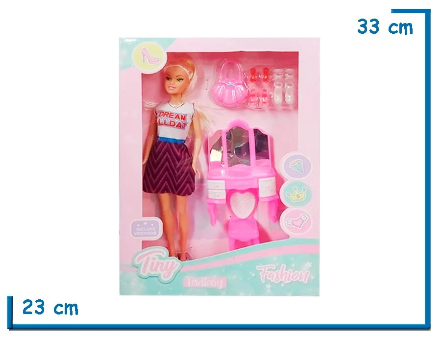 TINY FASHION MU¥ECA VESTIDO DREAM ALLDAT CON TOCADOR