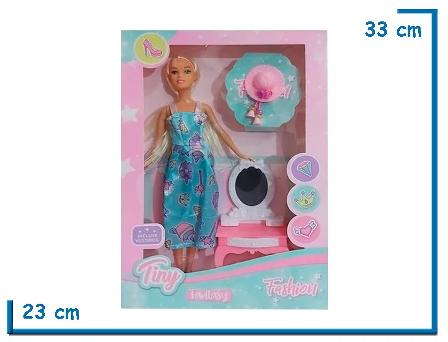 TINY FASHION MU¥ECA CELESTE CON TOCADOR