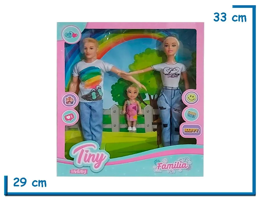 TINY FANTASY MU¥ECA BLANCA CON FAMILIA