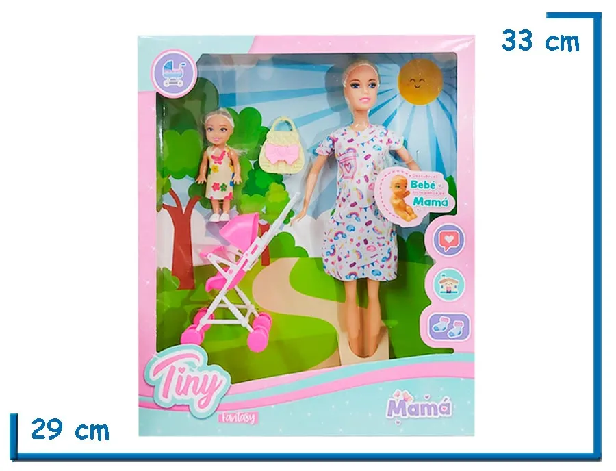 TINY FANTASY MU¥ECA VESTIDO ARCOIRIS MAMA EMBARAZADA