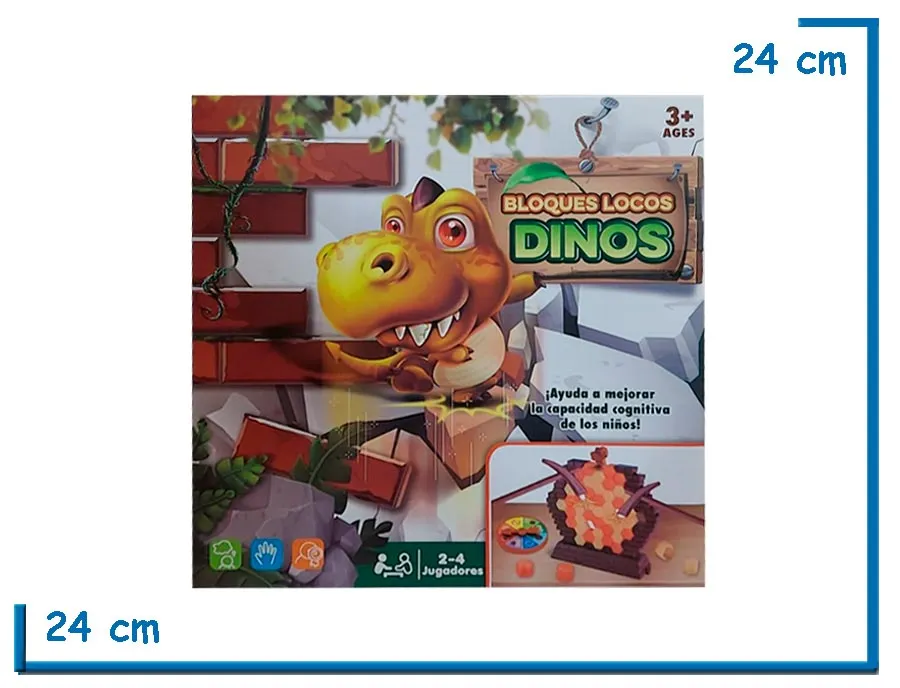 DINOS BLOQUES LOCOS (VERTICAL) JUEGO DE MESA