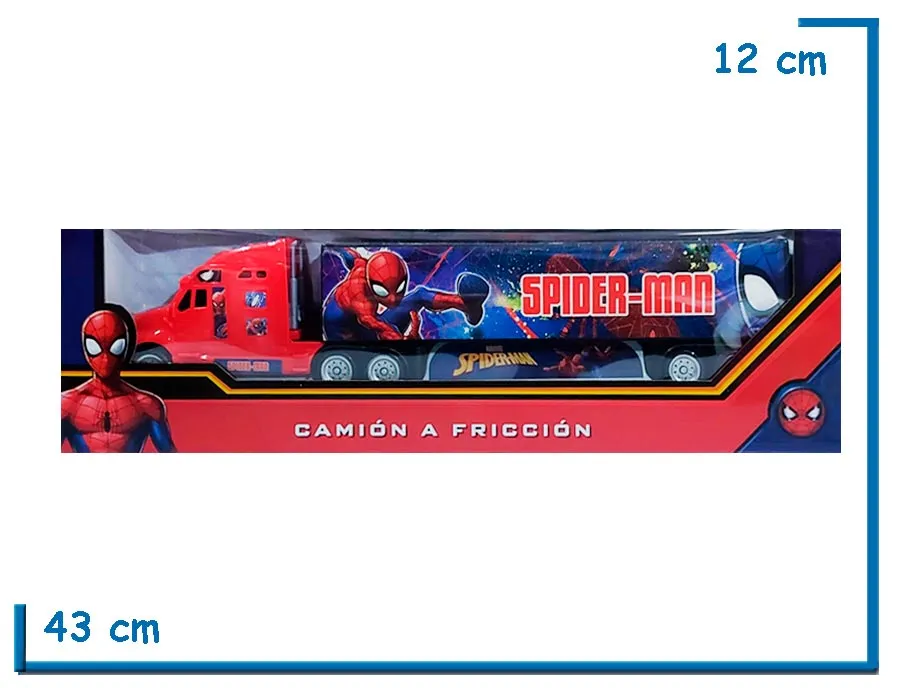 SPIDER-MAN CAMION A FRICCION MEDIANO EN CAJA