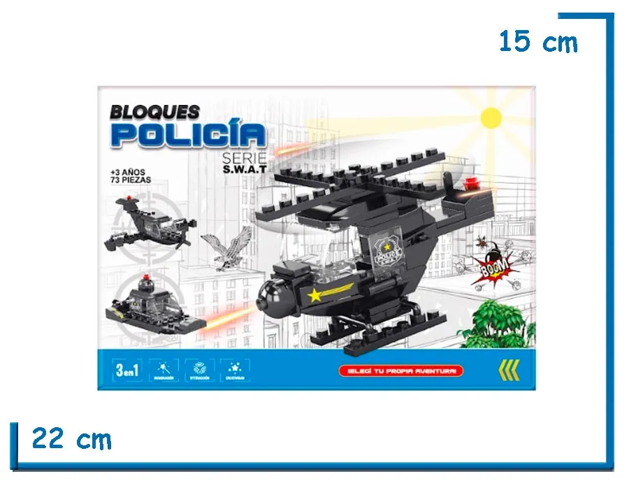 BLOQUES POLICIA SERIE S.W.A.T 3 EN 1 73 PZS