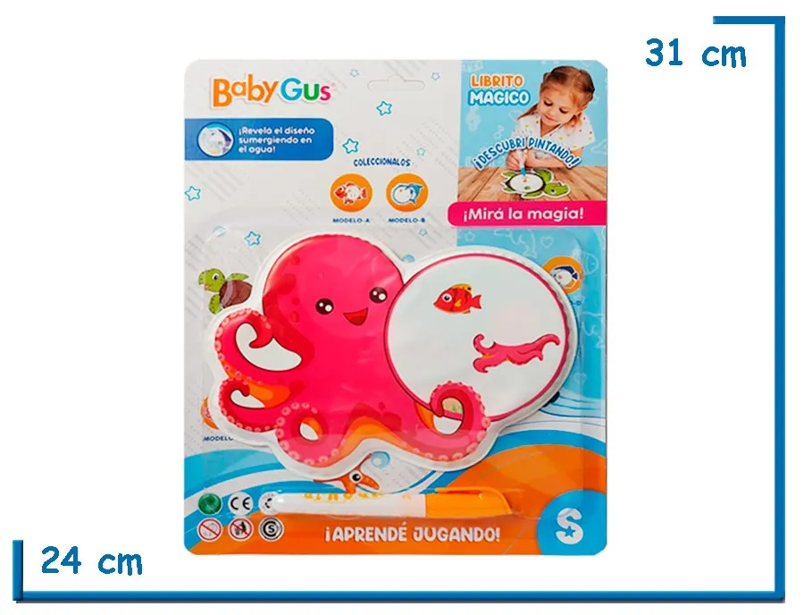 BABY GUS LIBRITO MAGICO AGUA PULPO PARA PINTAR