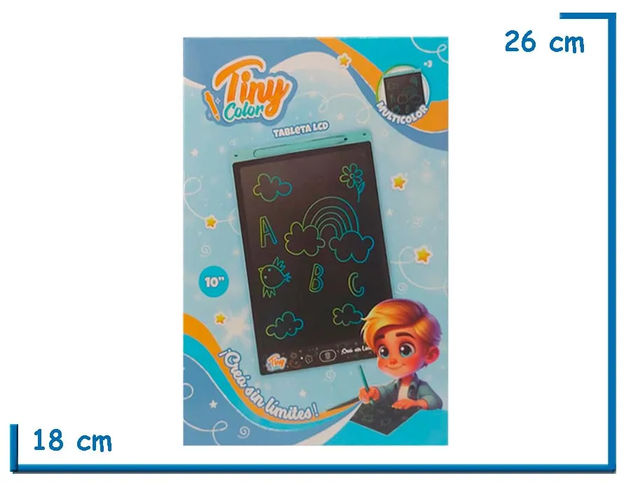 TINY COLOR TABLETA LCD CELESTE MULTICOLOR 10″
