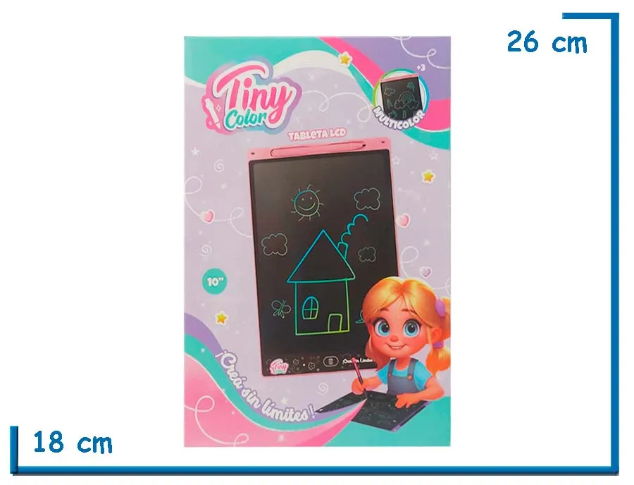TINY COLOR TABLETA LCD ROSA MULTICOLOR 10″