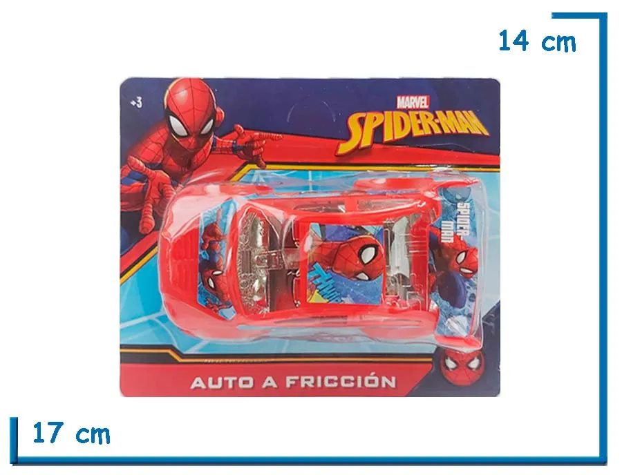 SPIDER-MAN ROJO AUTO A FRICCION CHICO EN BLISTER